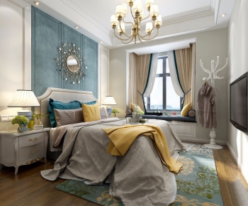 Simple European Style Bedroom-ID:381565542