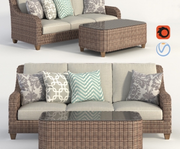 Modern Three-seat Sofa-ID:660518774