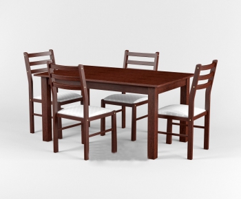 现代美式餐桌椅-ID:858703624