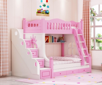 Simple European Style Bunk Bed-ID:217712361
