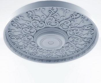 European Style Plaster Carved Top Plate-ID:617949279