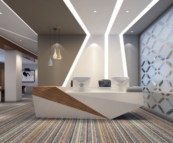 Modern Office Reception Desk-ID:706681642