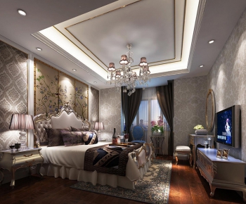 European Style New Classical Style Bedroom-ID:954197592