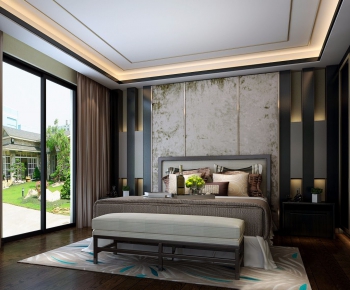 New Chinese Style Bedroom-ID:451807784
