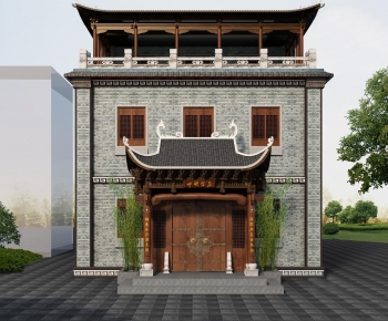 Chinese Style Facade Element-ID:195770379