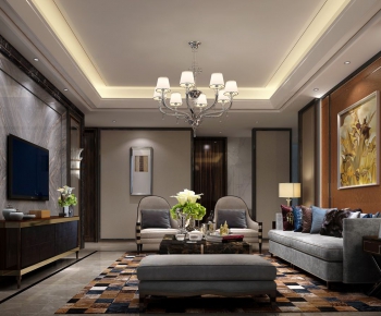 Modern Hong Kong Style A Living Room-ID:964158524