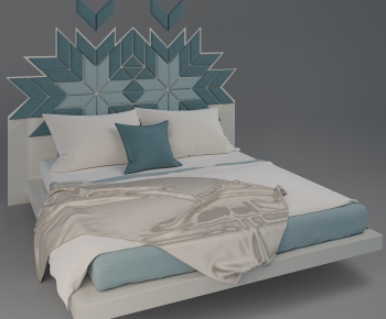 Modern Double Bed-ID:649844383