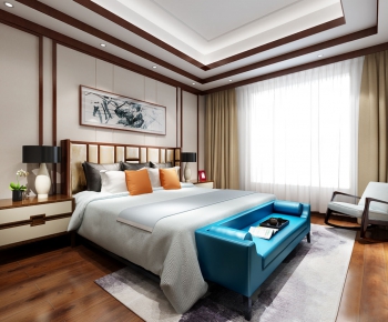 New Chinese Style Bedroom-ID:325172685