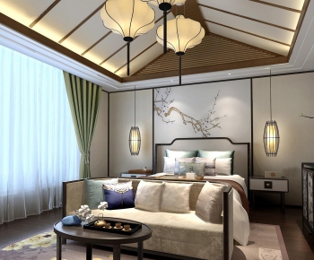New Chinese Style Bedroom-ID:409971576