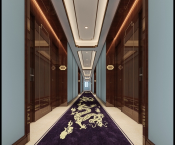 New Chinese Style Corridor Elevator Hall-ID:623314329