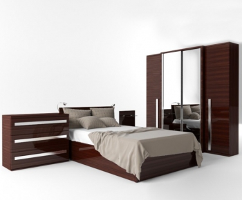 Modern Double Bed-ID:722321743