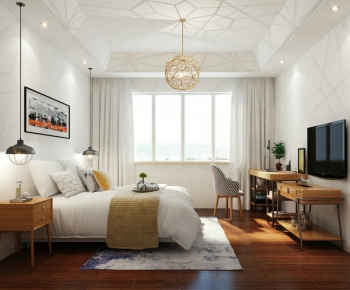 Modern Nordic Style Bedroom-ID:383709173