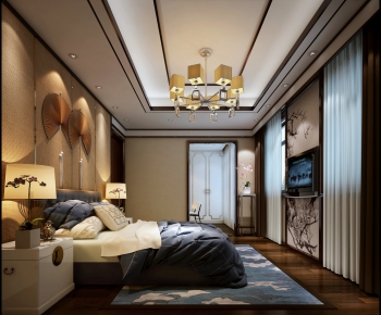 New Chinese Style Bedroom-ID:402077843