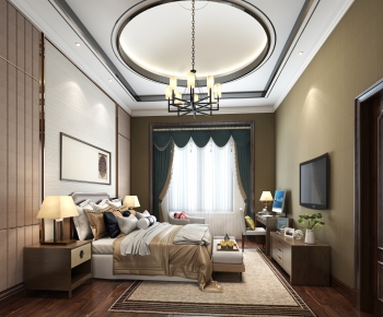 New Chinese Style Bedroom-ID:840495978