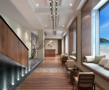 New Chinese Style Corridor Elevator Hall-ID:820425348