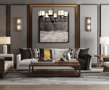New Chinese Style Sofa Combination-ID:213020673