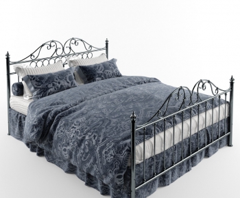 American Style Idyllic Style Double Bed-ID:405175381