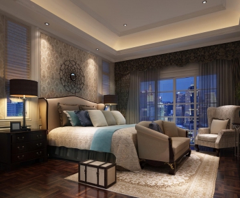 Simple European Style New Classical Style Bedroom-ID:149537634