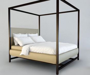 Modern Double Bed-ID:977228265