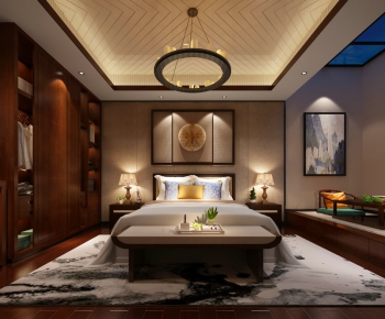 New Chinese Style Bedroom-ID:528124444