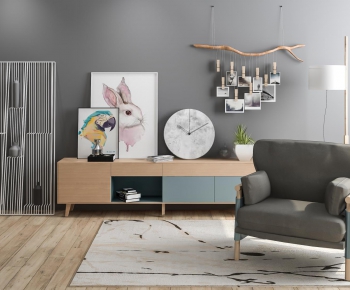 Modern Nordic Style Single Sofa-ID:558117342
