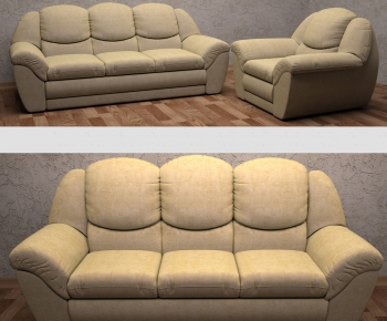 Modern Three-seat Sofa-ID:441552283