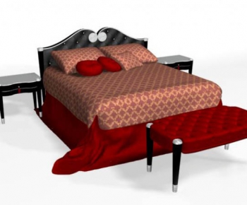 European Style Double Bed-ID:709146216
