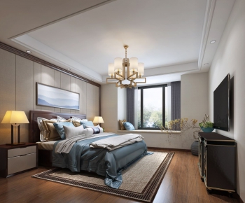 New Chinese Style Bedroom-ID:704226398