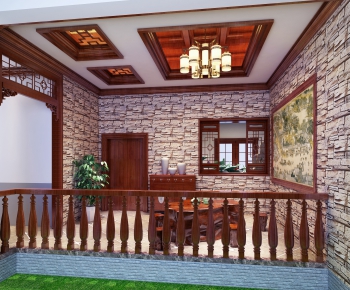 Chinese Style A Living Room-ID:584759986