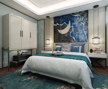 New Chinese Style Bedroom-ID:639945127
