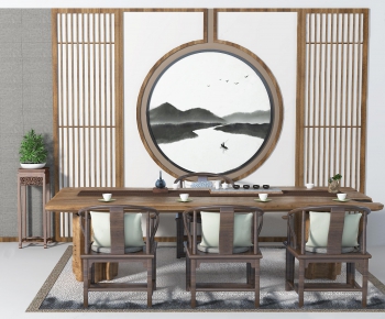 New Chinese Style Tea Tables And Chairs-ID:746387934