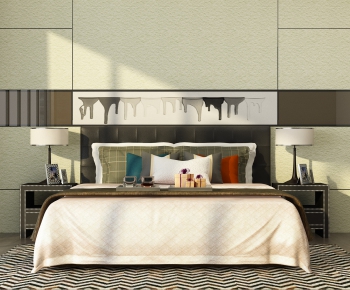 Modern Double Bed-ID:819258856