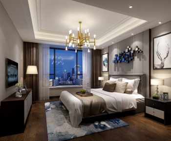 New Chinese Style Bedroom-ID:159303864