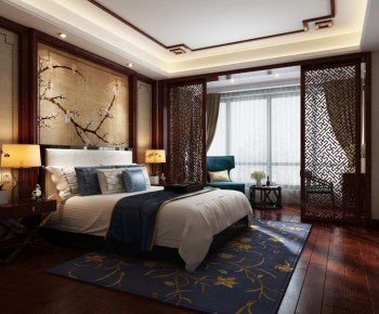 New Chinese Style Bedroom-ID:121189197
