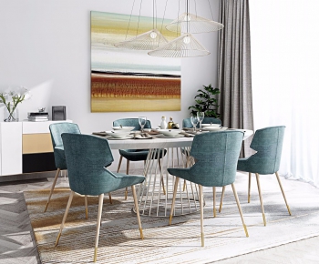 Nordic Style Dining Table And Chairs-ID:858511735