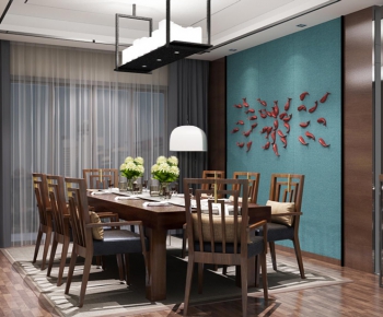 New Chinese Style Dining Room-ID:580439468