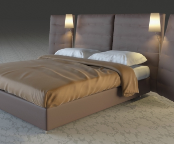 Modern Double Bed-ID:992029259