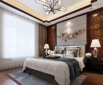 New Chinese Style Bedroom-ID:888059783