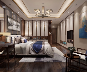 New Chinese Style Bedroom-ID:585240982