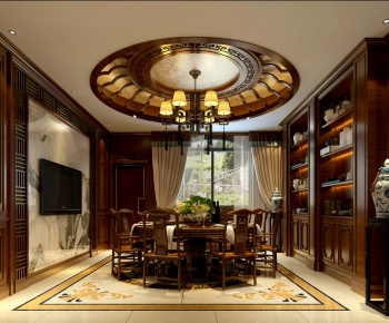 New Chinese Style Dining Room-ID:346699363