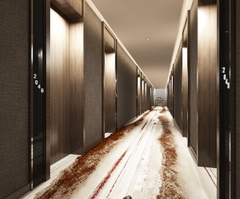 New Chinese Style Corridor Elevator Hall-ID:666265348