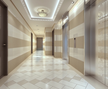 Modern Corridor Elevator Hall-ID:591296181