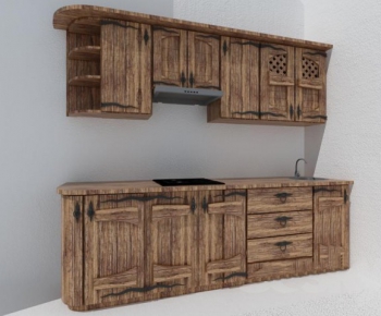 American Style Country Style Kitchen Cabinet-ID:756865162