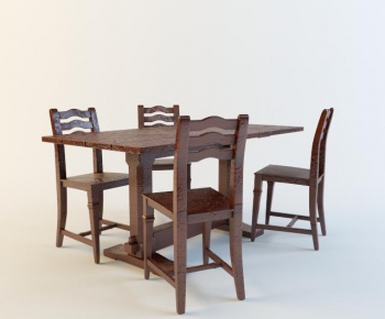 European Style Dining Table And Chairs-ID:125475532