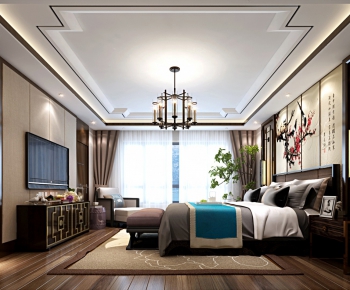 New Chinese Style Bedroom-ID:262723597