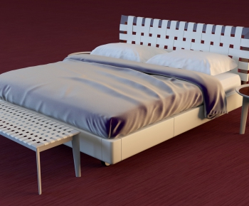 Modern Double Bed-ID:921719994