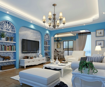 Idyllic Style Simple European Style A Living Room-ID:512452163