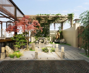 New Chinese Style Courtyard/landscape-ID:134617767