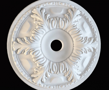 European Style Plaster Carved Top Plate-ID:604521818