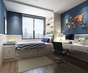 Simple European Style Boy's Room And Son's Room-ID:309636188